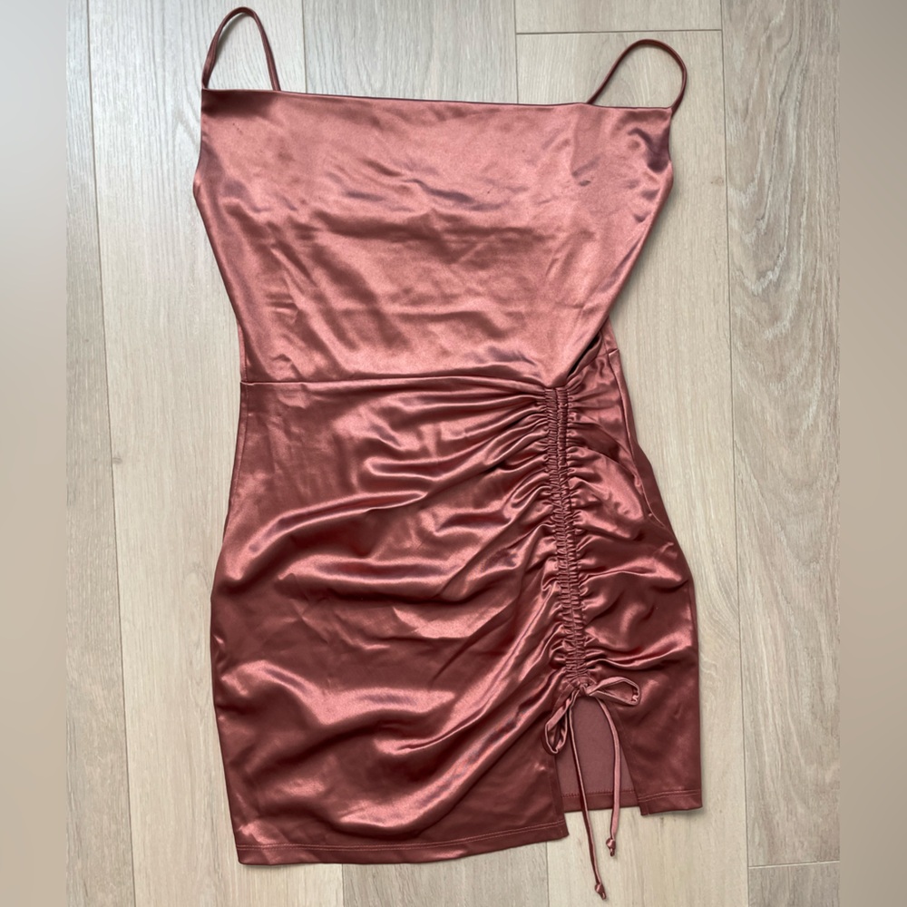 Bronze Mini Party Dress